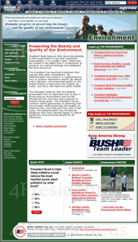 George W. Bush 2004 Preserving the Beauty and Quality of Our Environment Web Page