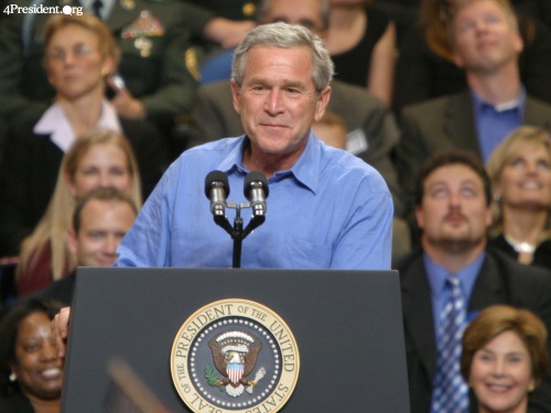 President George W. Bush and First Lady Laura Bush