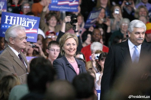 Leonard Boswell, Hillary Clinton, and Mike Zelenovich