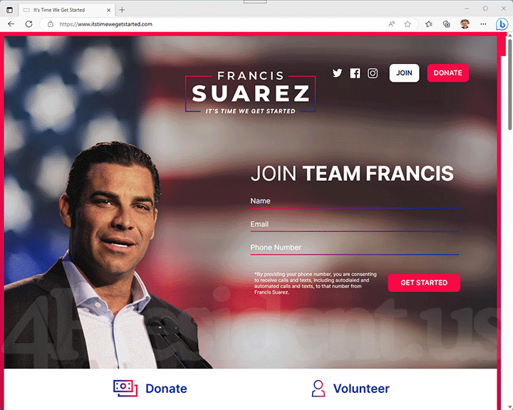 Francis Suarez 2024 Website, June 14, 2023