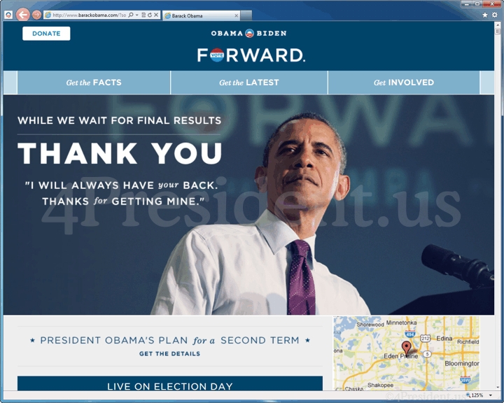 Barack Obama 2012 Website