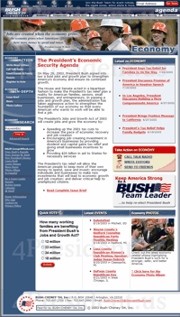 George W. Bush 2004 The Presidents Economic Security Agenda Web Page