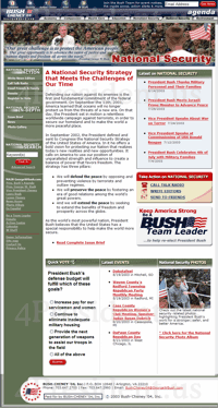 George W. Bush 2004 A National Security Strategy that Meets the Challenges of Our Time Web Page