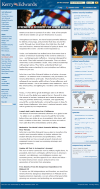 John Kerry 2004 On The Issues - Strength & Security For A New World