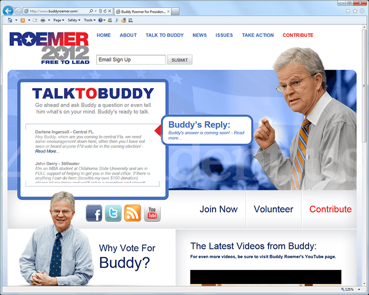 Buddy Roemer 2012 Website - July 21, 2011