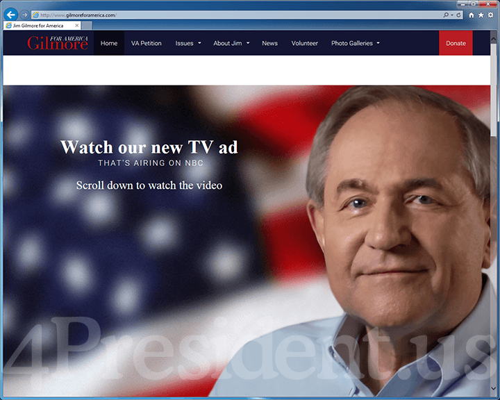 Jim Gilmore 2016 Presidential Campaign Website - February 12, 2016