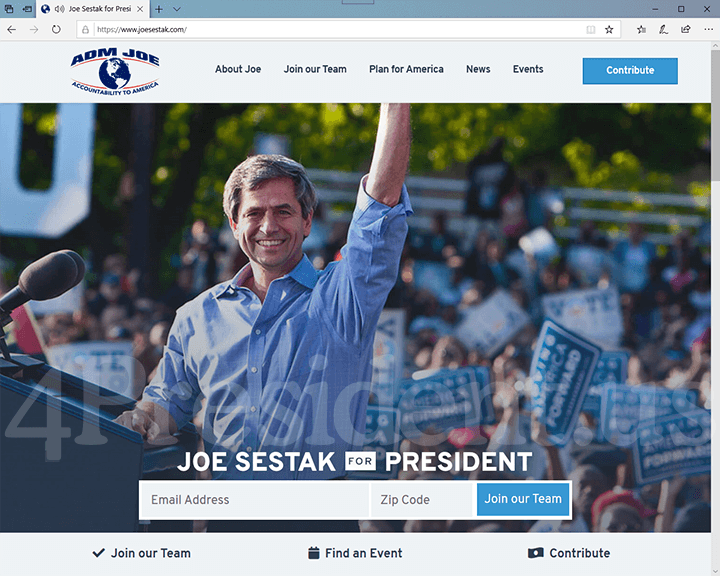 Joe Sestak 2020 Website - June 22, 2019