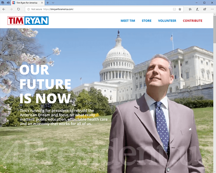 Tim Ryan 2020 Website - April 6, 2019