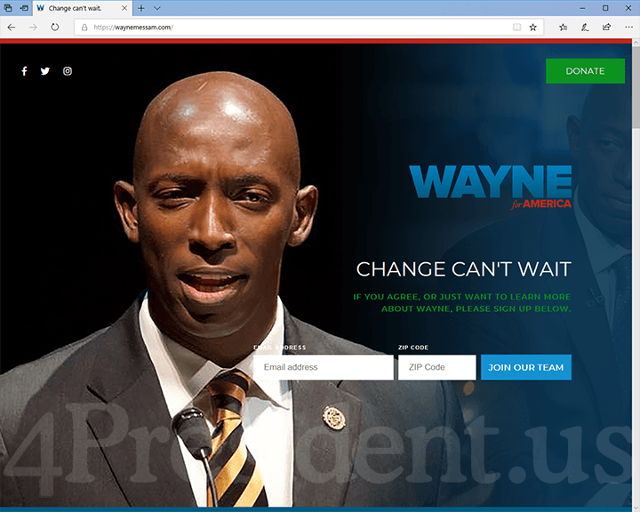 Wayne Messam 2020 Website - March 14, 2019