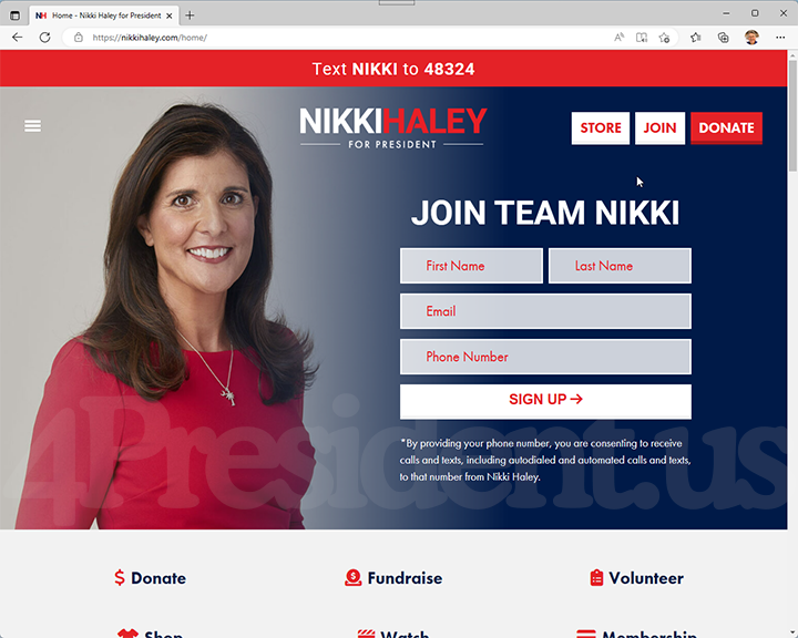 Nikki Haley 2024 Website - February 15, 2023